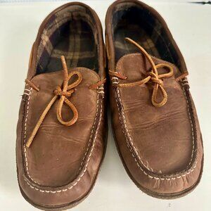 LLBEAN Men's Handsewn Slippers, Flannel-Lined size 12 M